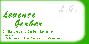 levente gerber business card